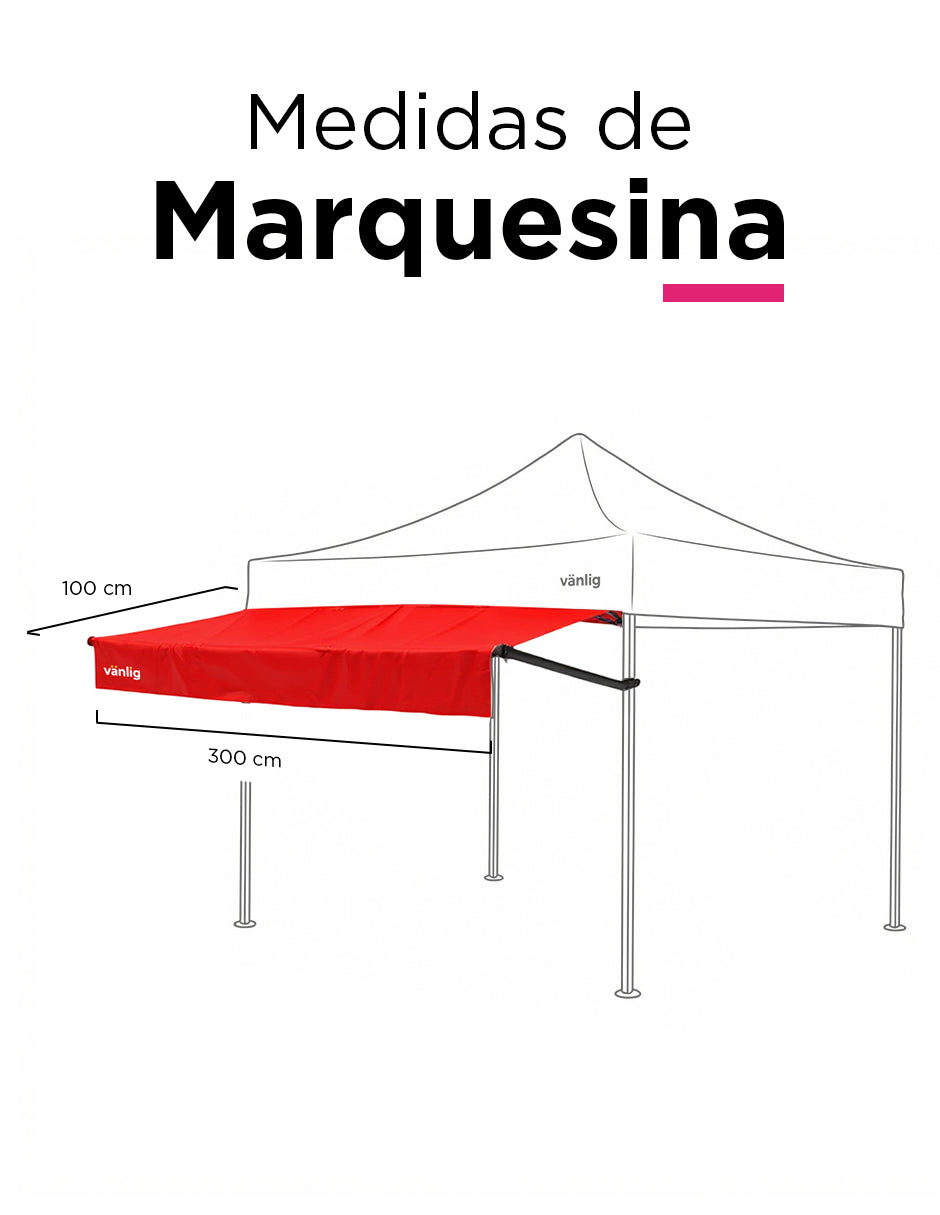 Marquesina 3M Roja