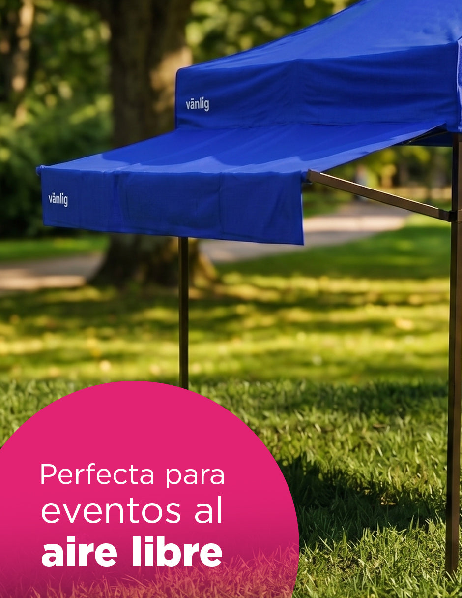 Marquesina Extensora de 2m para Carpa Vänlig Azul - Alero de Polietileno Impermeable