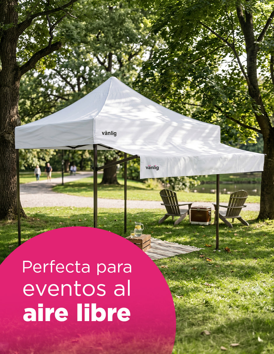 Marquesina Extensora de 2m para Carpa Vänlig Blanca - Alero de Polietileno Impermeable