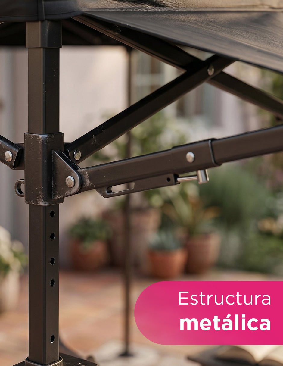 Marquesina Extensora de 2m para Carpa Vänlig Negro - Alero de Polietileno Impermeable