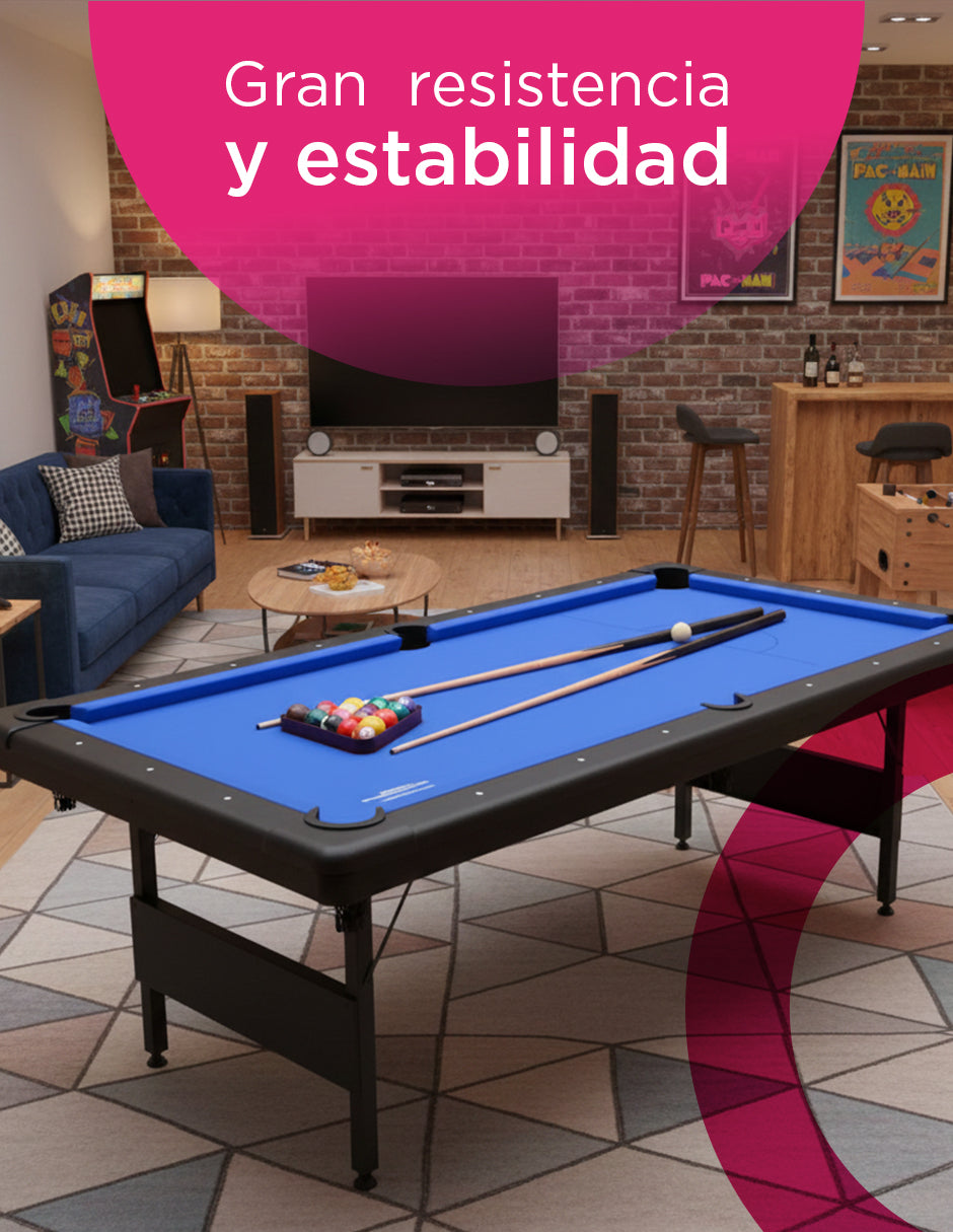 Mesa De Billar Plegable Sub-8447F Azul
