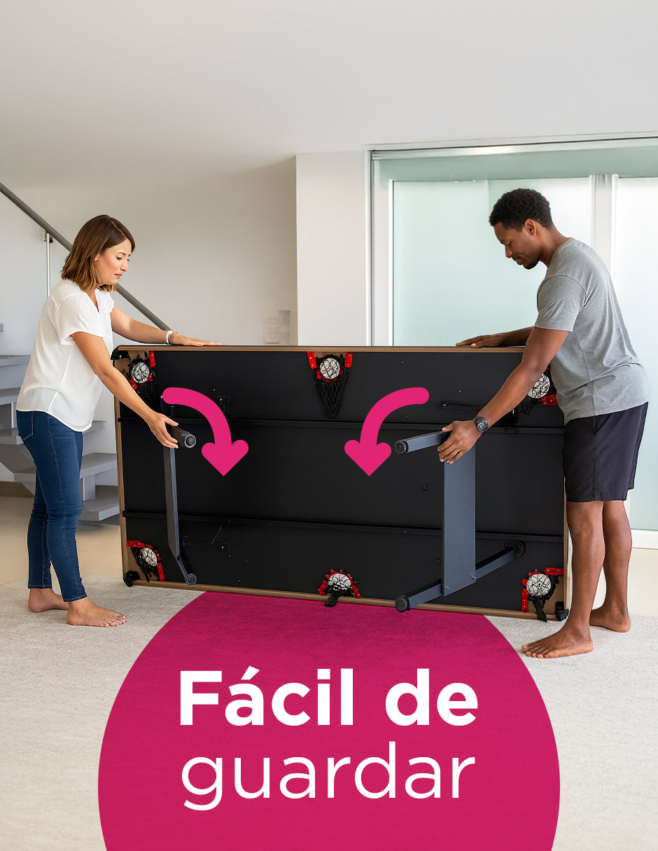 Mesa De Billar Plegable Sub-8447F Roja