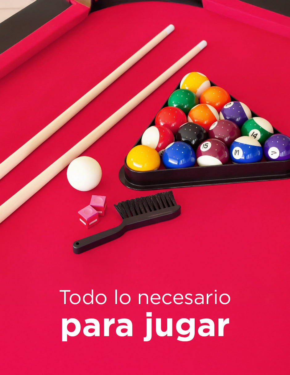 Mesa De Billar Plegable Sub-8447F Roja