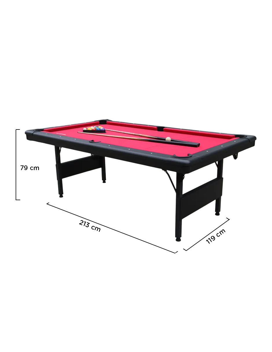 Mesa De Billar Plegable Sub-8447F Roja