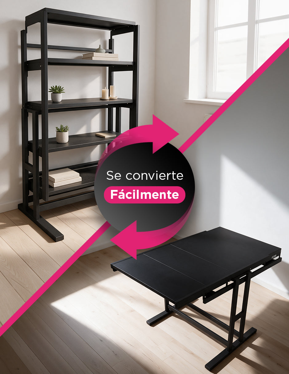 Mesa Estantería Convertible Modular Ébano Mueble Inteligente Vanlig