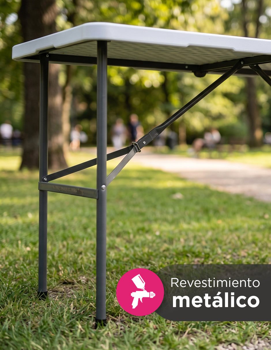 Mesa Plegable Portátil Tipo Portafolio 120 cm Nissi Blanca
