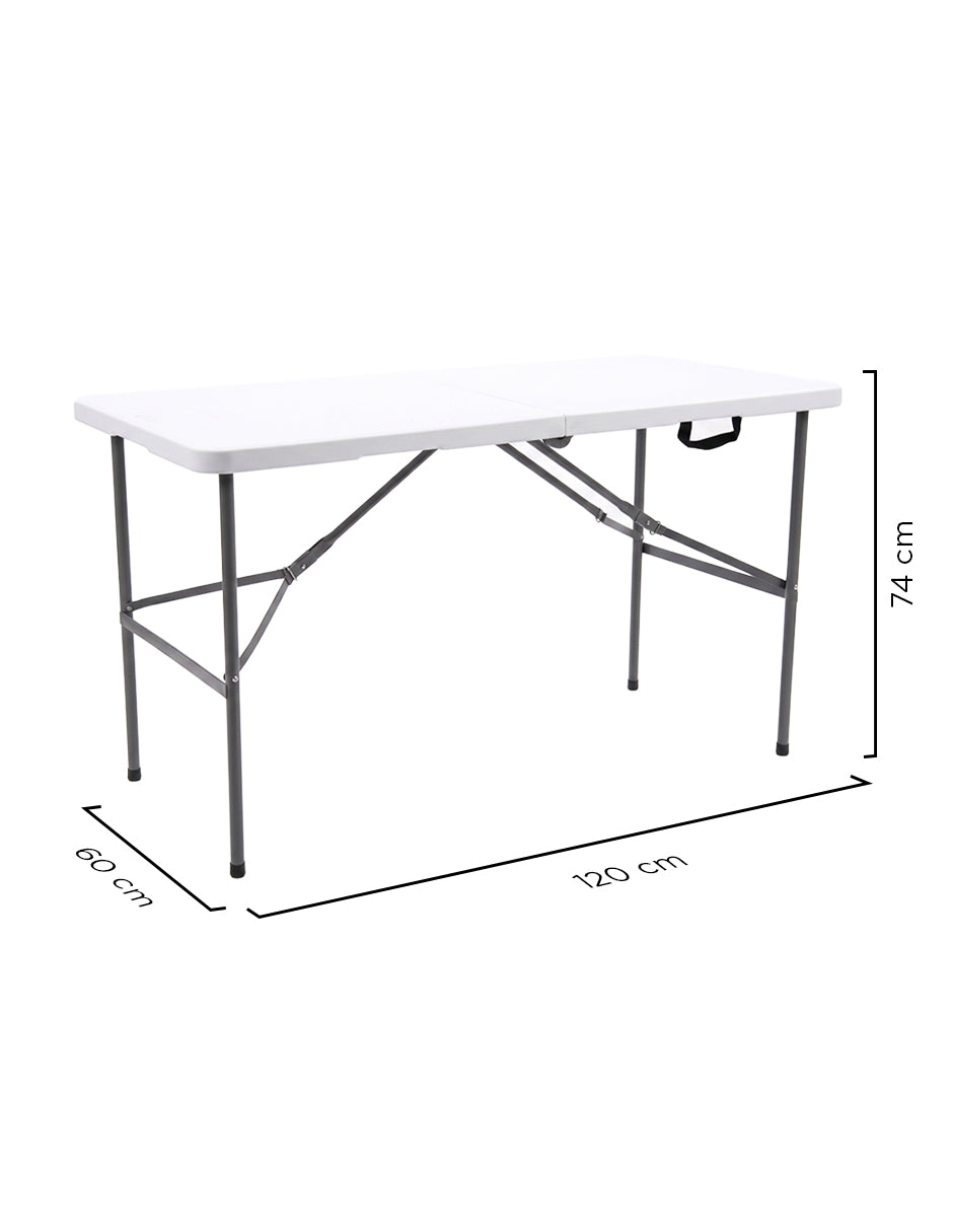 Mesa Plegable Portátil Tipo Portafolio 120 cm Nissi Blanca