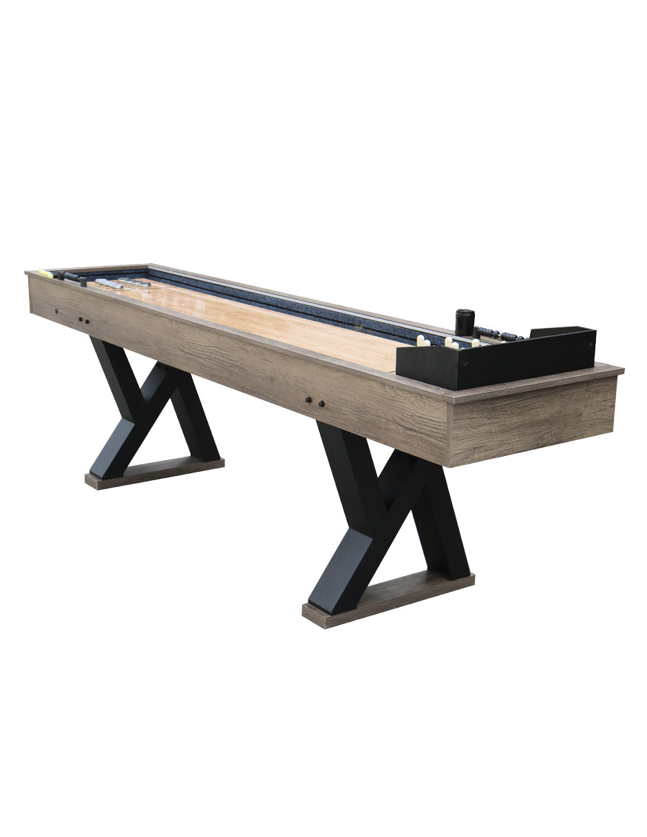 Mesa Vanlig de Juegos 2 en 1  Shuffleboard y Bolos - Acabado Madera Café (SUS 9F01)