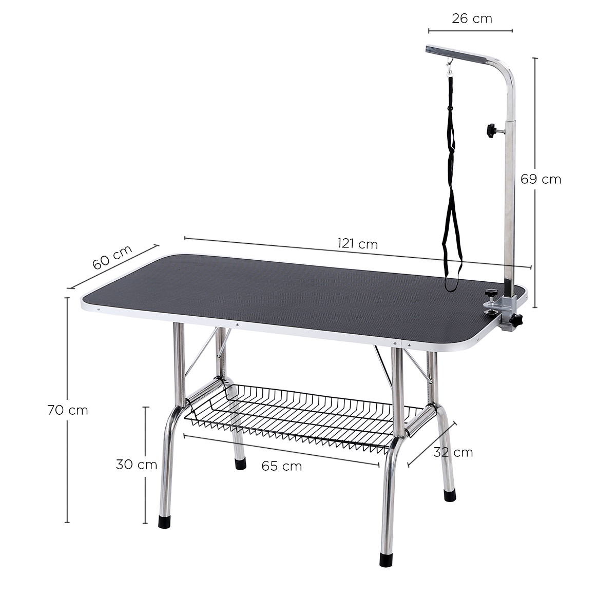 Mesa de Exploración y Estética Canina Bobtail de Vanlig: Especial para Razas Medianas y Grandes