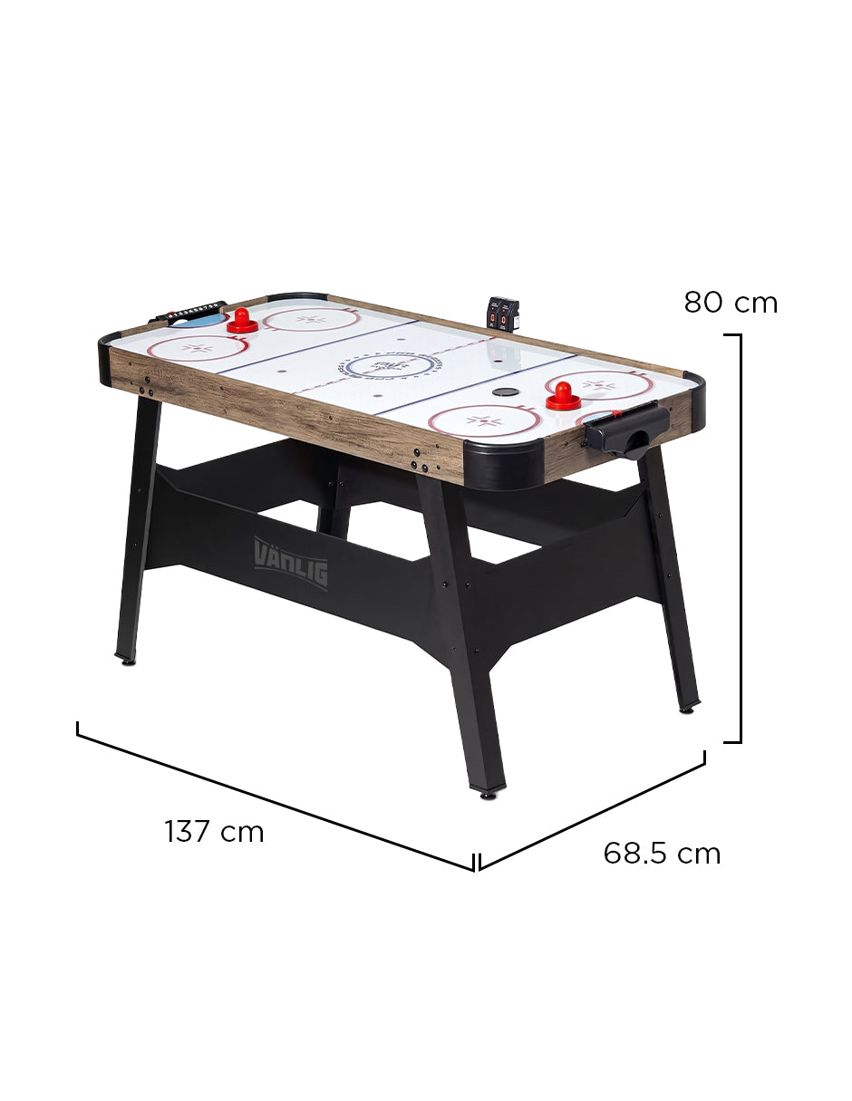 Mesa de Hockey de Aire 137 x 68cm Crosby Vanlig Blanco con Marcador LED y Accesorios