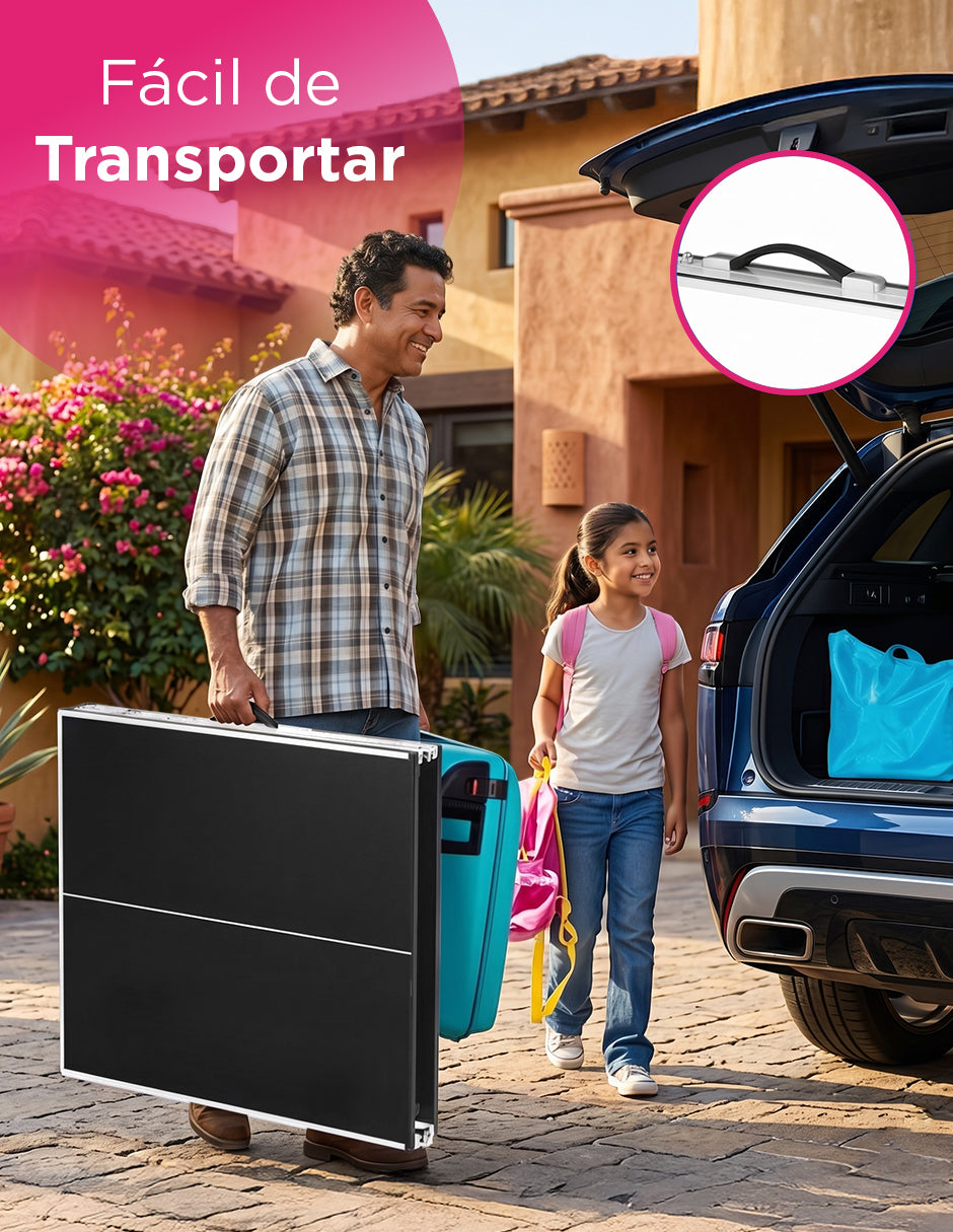 Mesa de Ping Pong Compacta Madaraki Negra – Mesa Portátil y Plegable para Tenis de Mesa