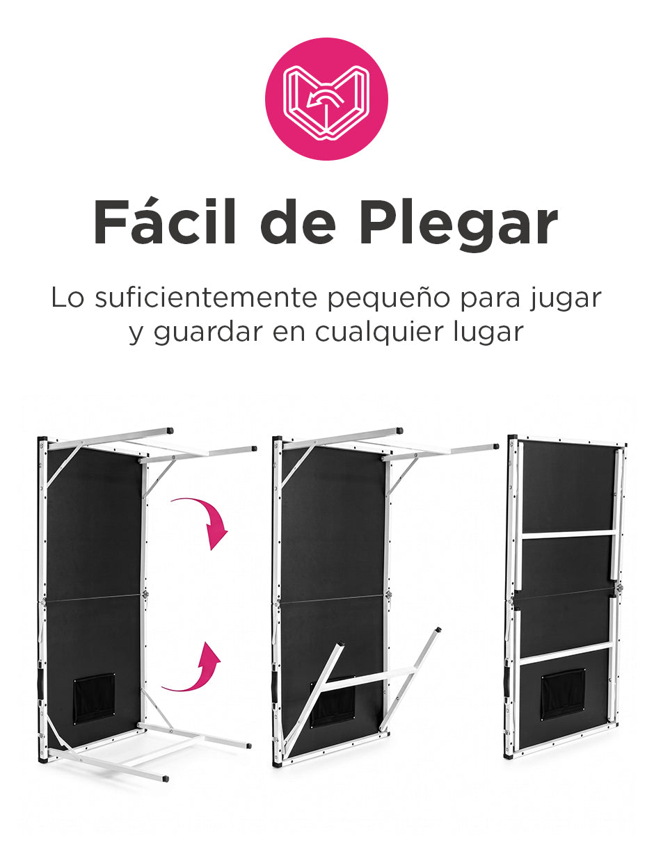 Mesa de Ping Pong Compacta Madaraki Negra – Mesa Portátil y Plegable para Tenis de Mesa