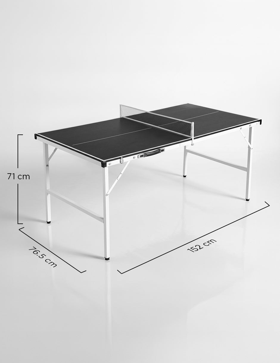 Mesa de Ping Pong Compacta Madaraki Negra – Mesa Portátil y Plegable para Tenis de Mesa