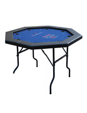 Mesa de Poker Azul Octagonal de Vanlig: Profesional, Plegable y Compacta para 8 Jugadores