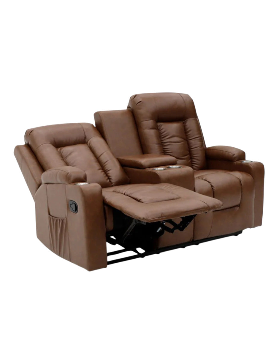 Sofá Reposet 2 Asientos Reclinable Portavasos Cine Bayona