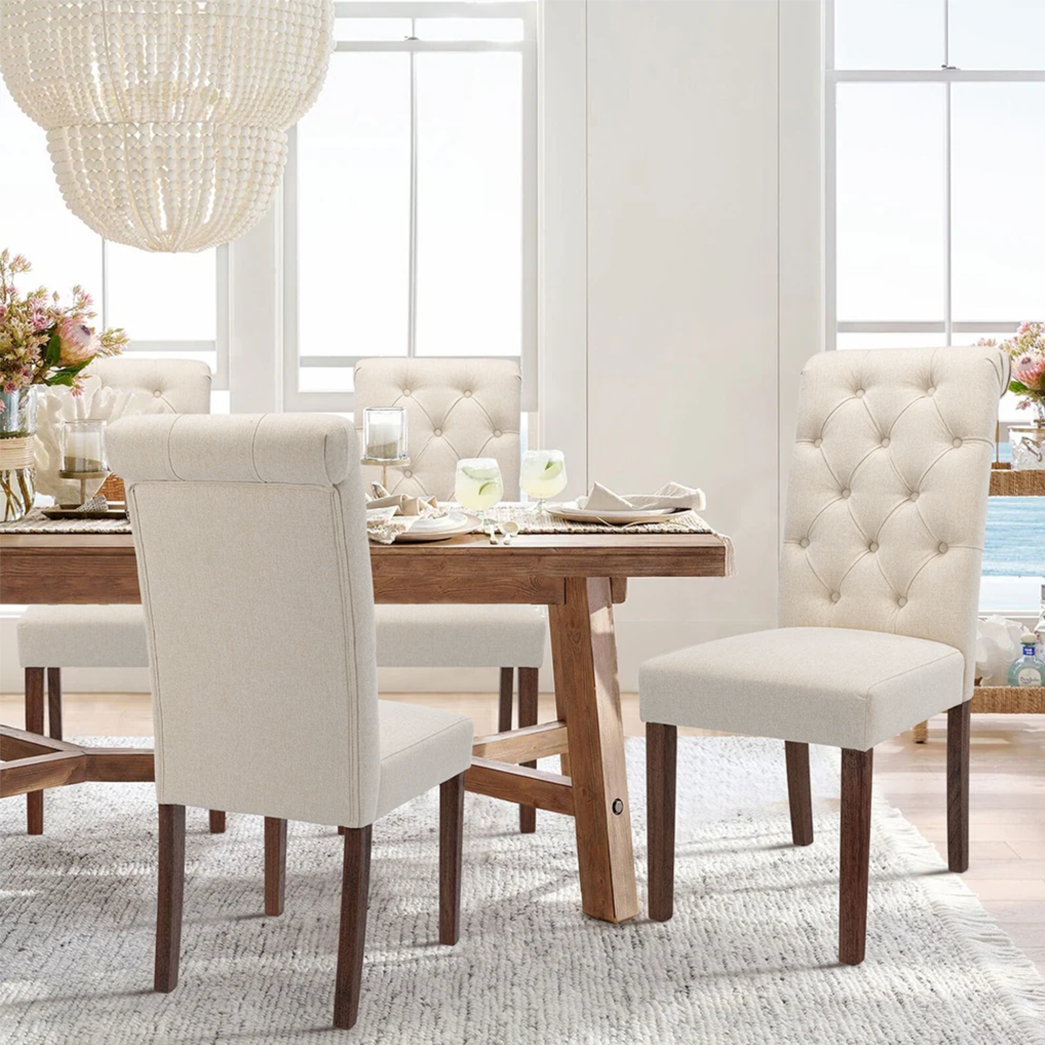 Set de Sillas de Comedor Sevilla Crema (Par)