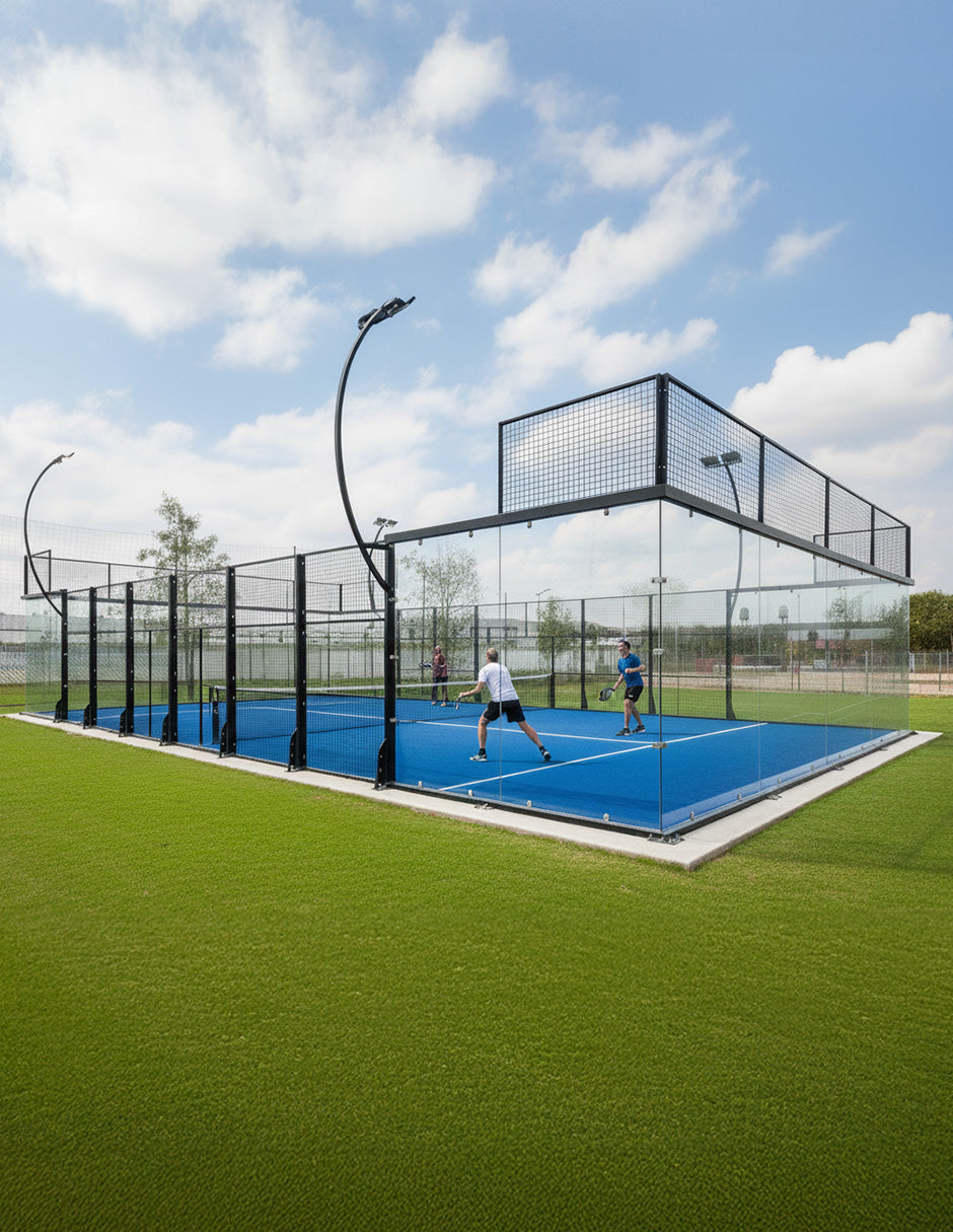 Cancha Padel Panoramica Vidrio 12mm Electrostatica Atp Padel