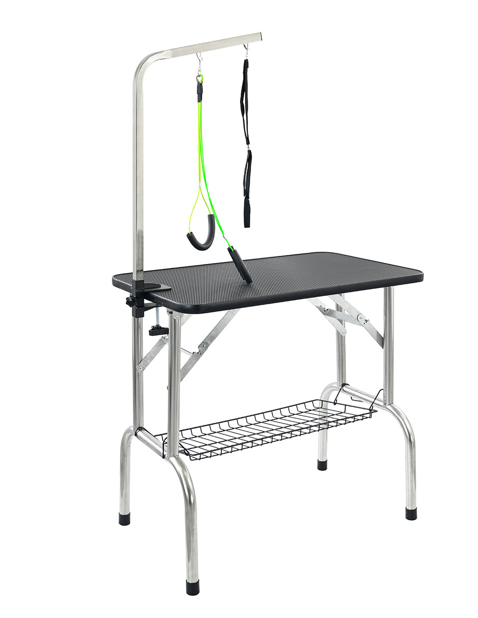 Mesa para Grooming Karelian Profesional Vanlig Para Razas Pequeñas- Estructura Reforzada de Hierro y Diseño Plegable