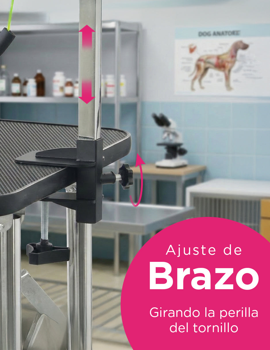 Mesa para Grooming Karelian Profesional Vanlig Para Razas Pequeñas- Estructura Reforzada de Hierro y Diseño Plegable