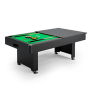 MESA DE BILLAR AMERICANO Y COMEDOR PANEL VERDE