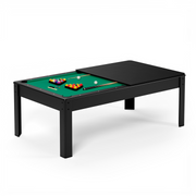Mesa De Billar Pool Pro Panel Verde Convertible En Comedor Negro
