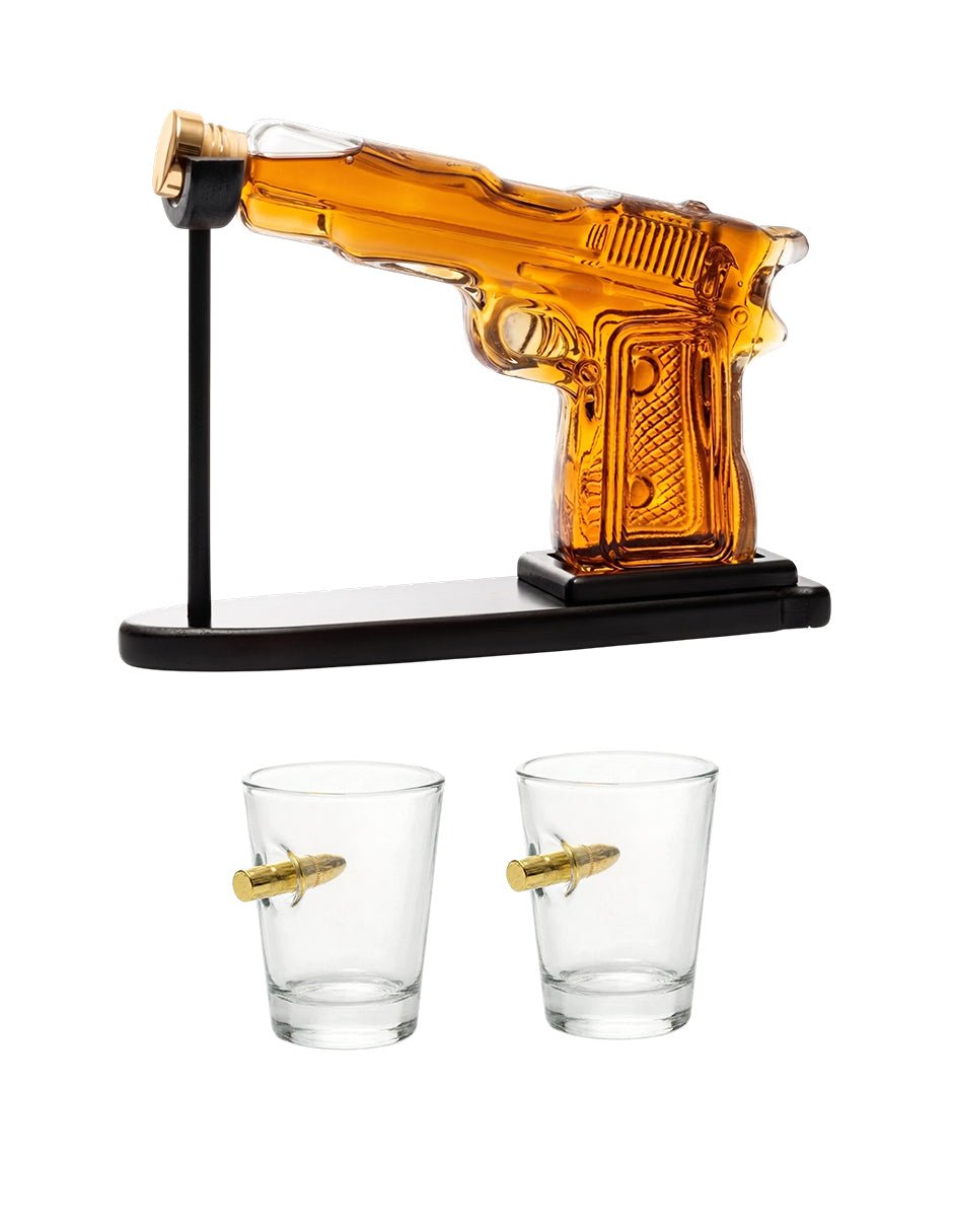 Decantador Signature Edition: Brent Revolver & Grenade Glasses