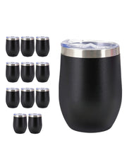 Set de 50 Vasos Térmicos Tipo Copa Huevo Kopp 12oz Negro
