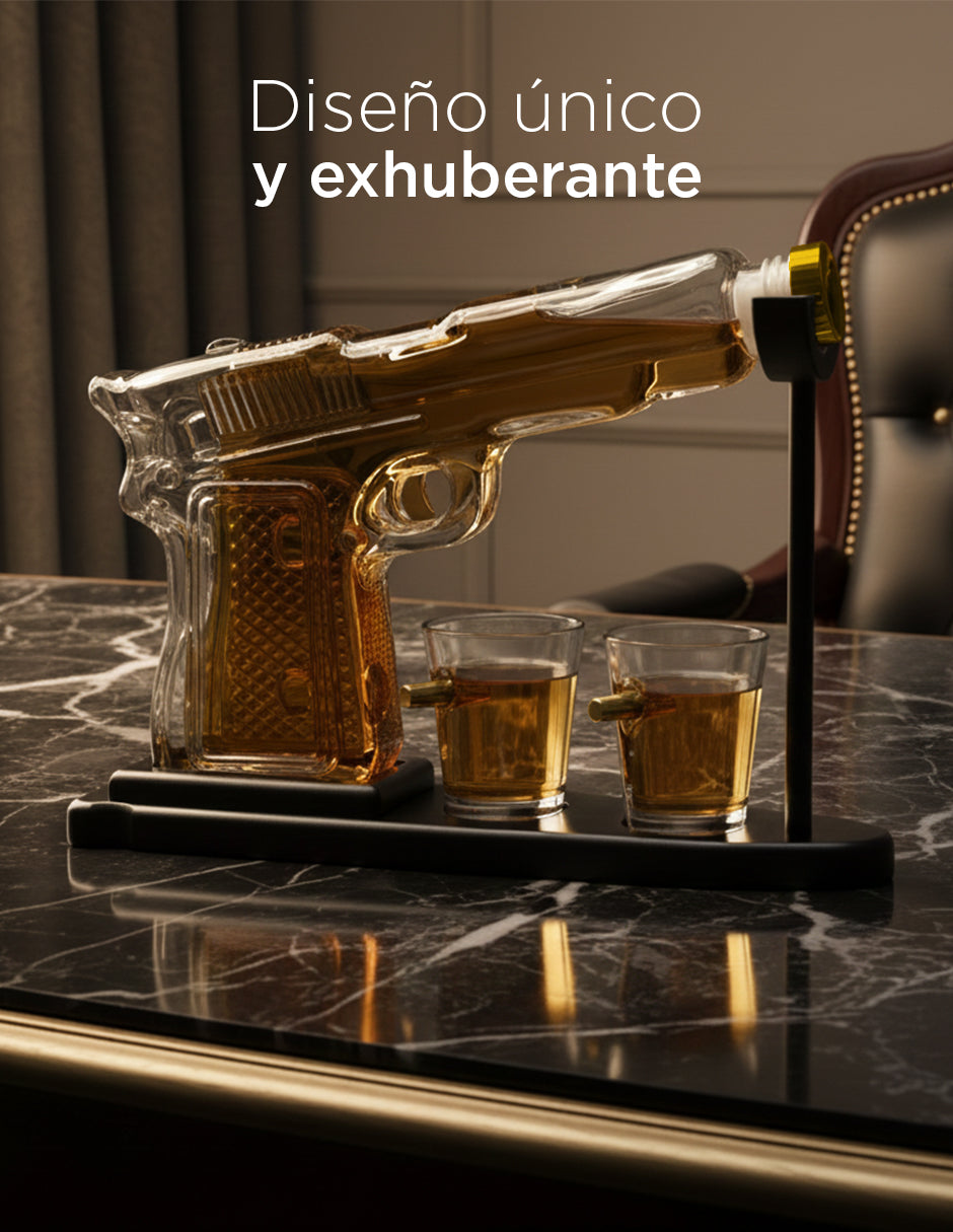 Decantador Signature Edition: Brent Revolver & Grenade Glasses