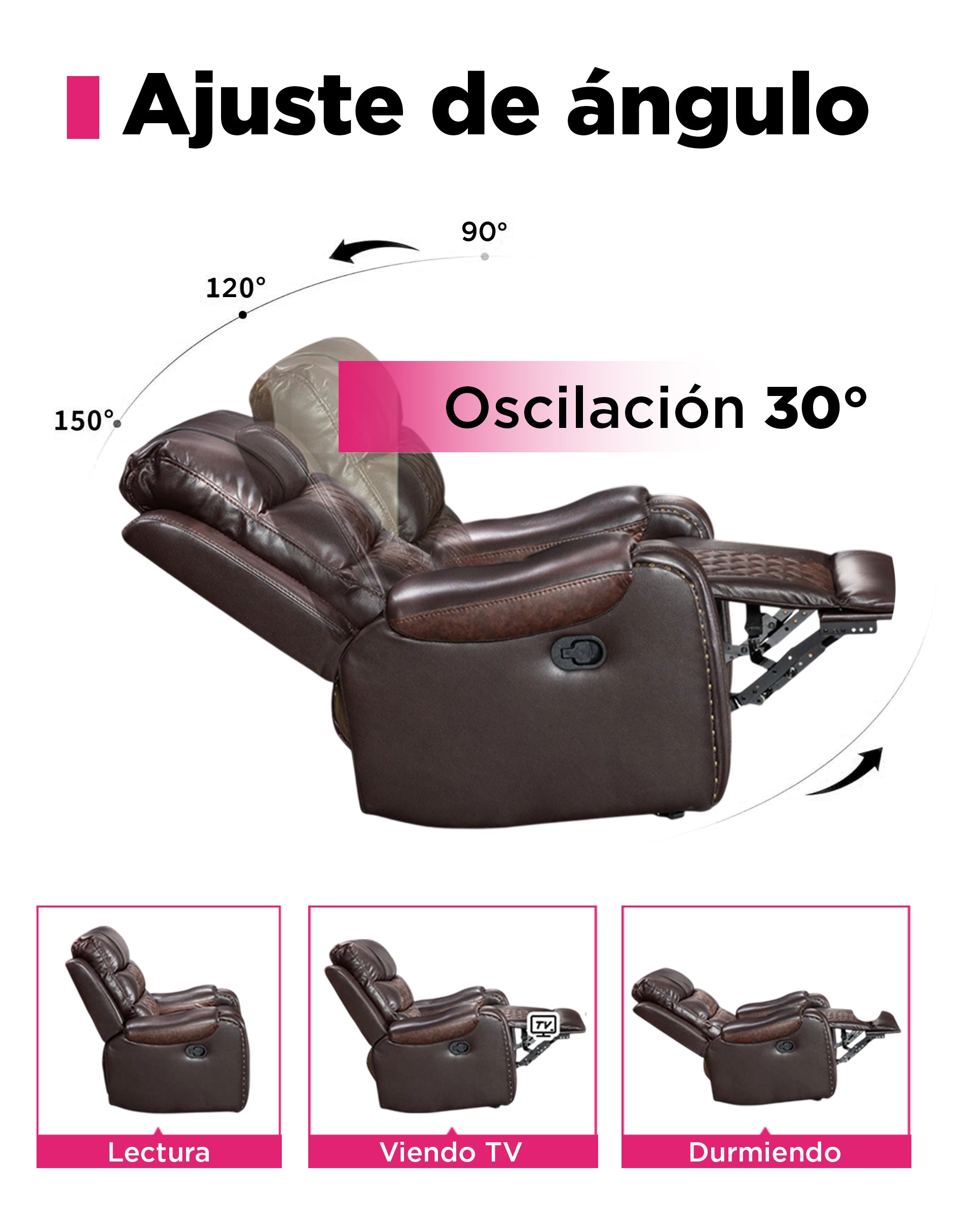 Sillon Reposet Reclinable  Manual Hamelin Café