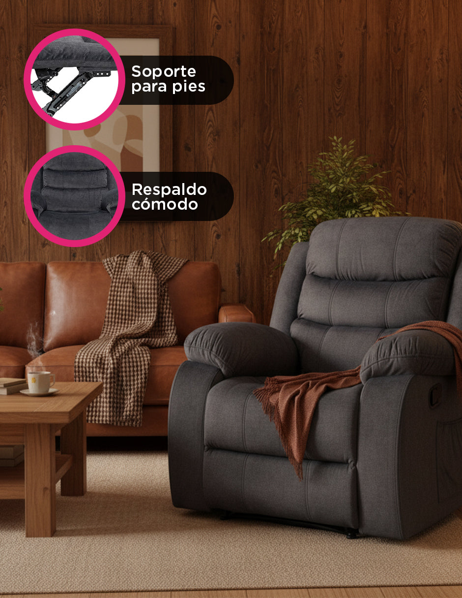SILLON REPOSET LISBOA  NEGRO