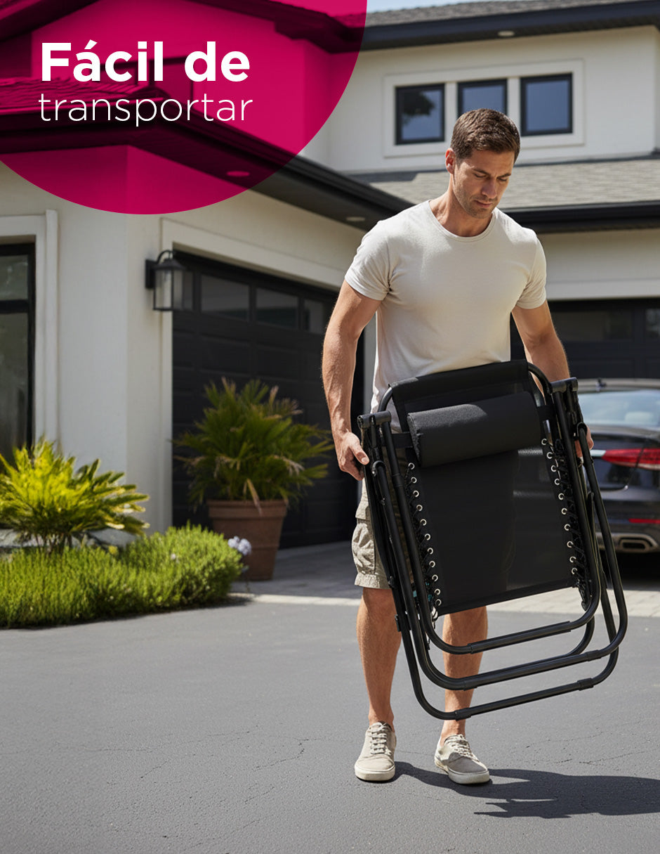 Par Sillas Camastros LTDC001 Negro