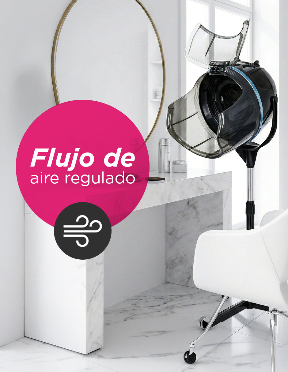 Secadora de Pelo de Pedestal Profesional Kiyomi Negra – Secador de Cabello para Salón