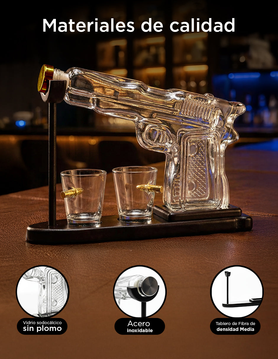 Decantador Signature Edition: Brent Revolver & Grenade Glasses