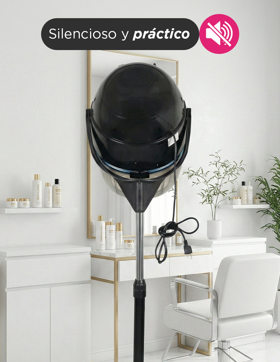 Secadora de Pelo de Pedestal Profesional Kiyomi Negra – Secador de Cabello para Salón