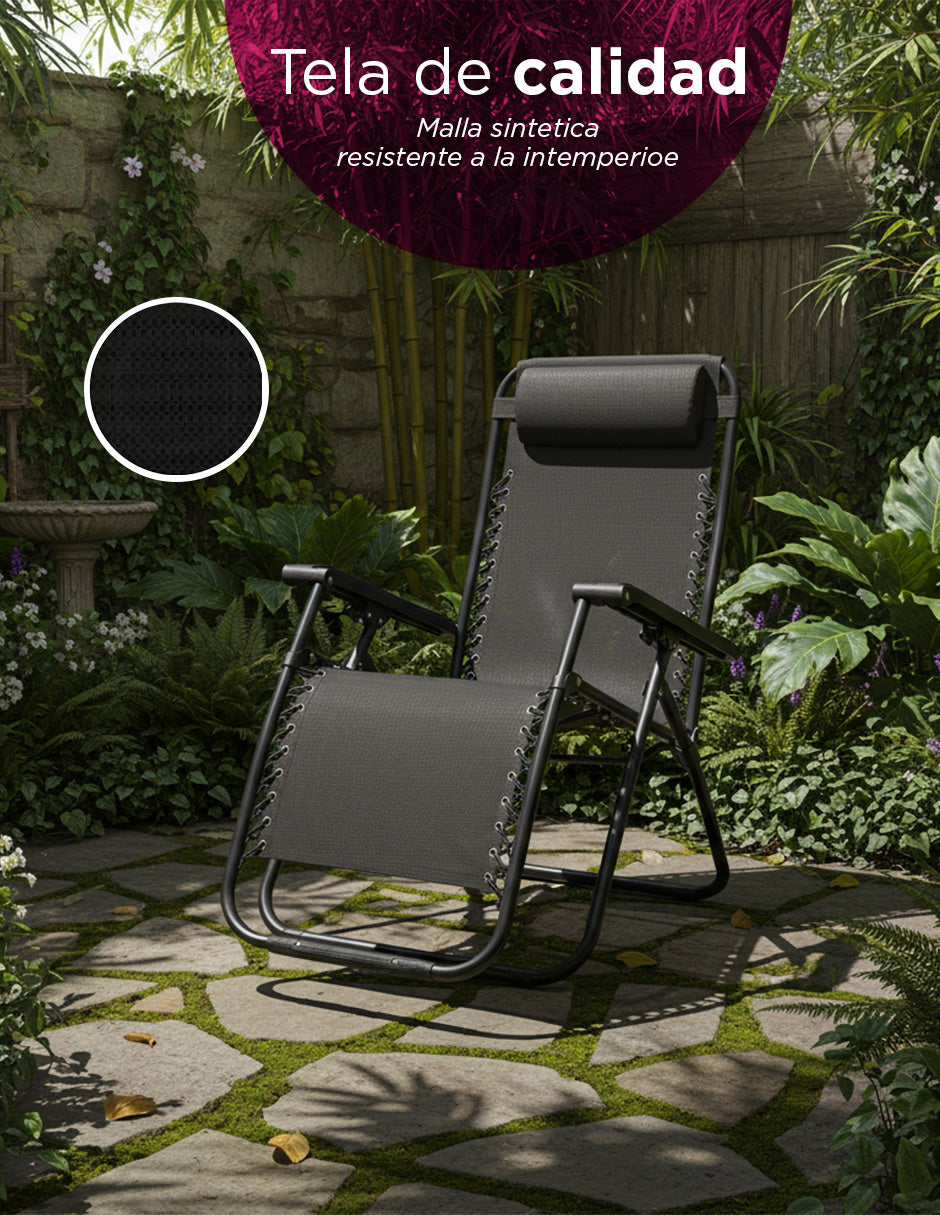 Par Sillas Camastros LTDC001 Negro