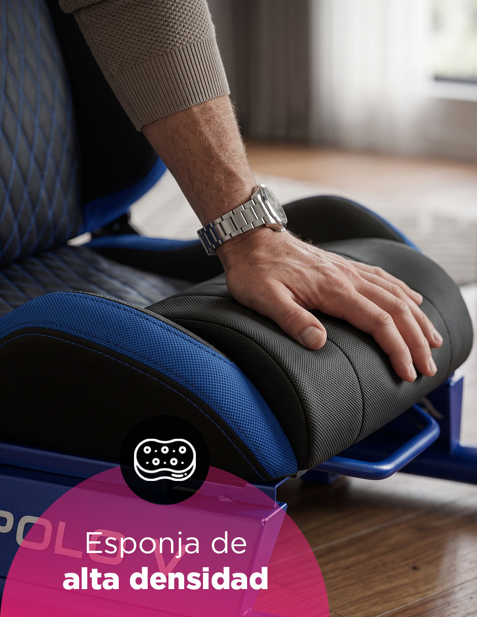 Simulador Gamer Carreras Asiento Racing Reclinable Apolo Azul Vanlig