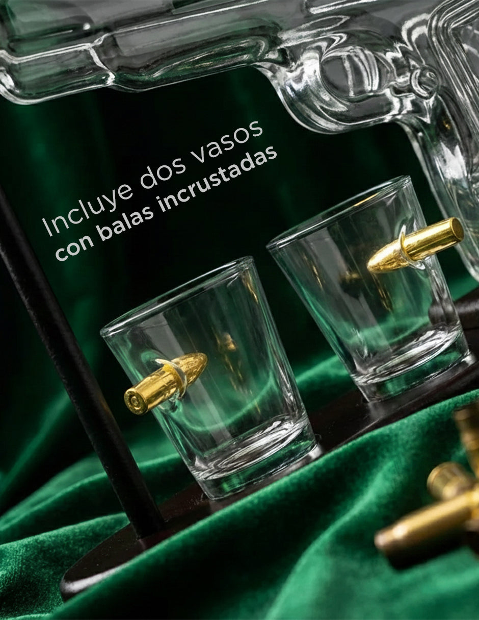 Decantador Signature Edition: Brent Revolver & Grenade Glasses