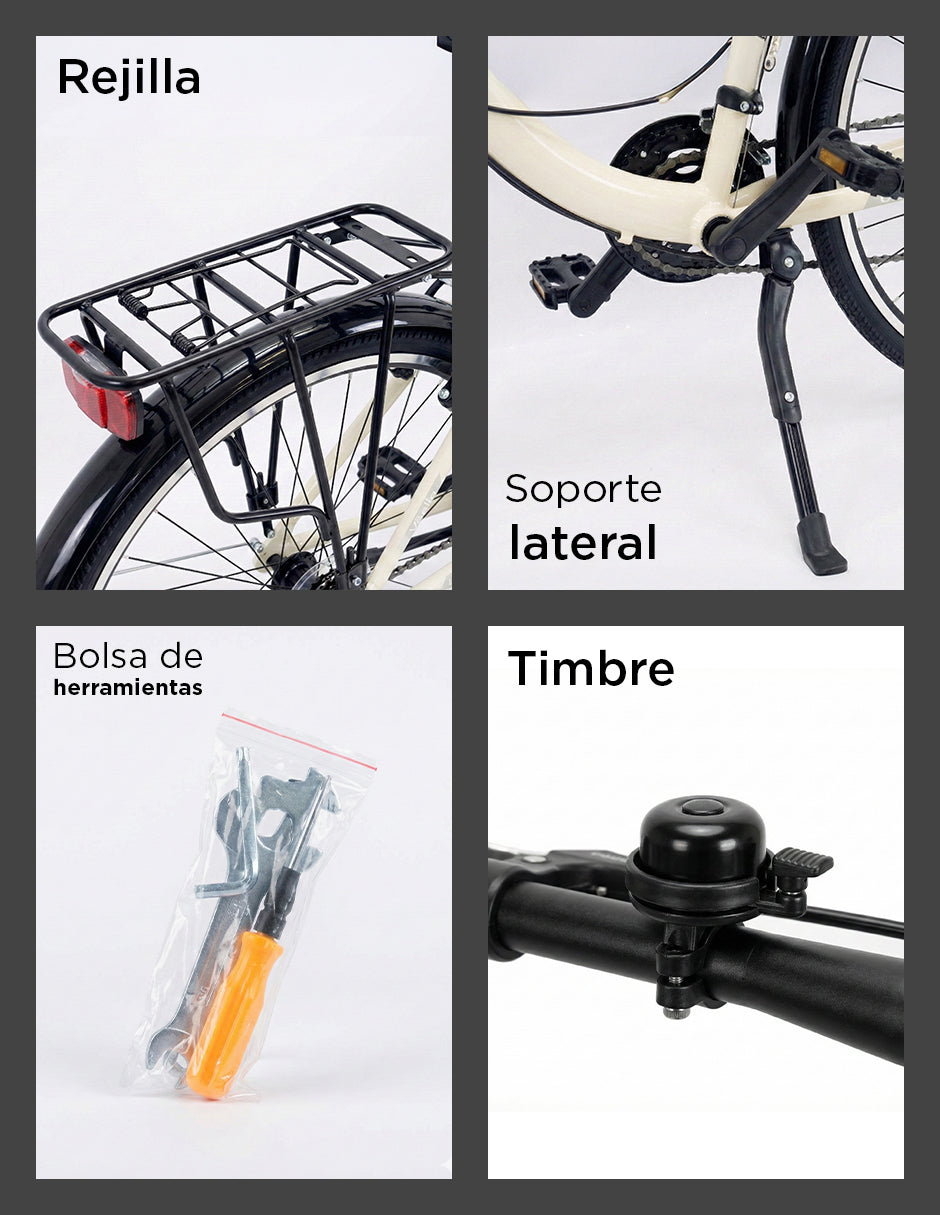 Bicicleta Ciudad Syra Crema