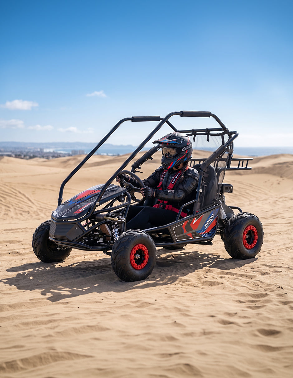 Go Kart a Gasolina de Dos Asientos Dakar Rojo - Carrito Todo Terreno Off-Road