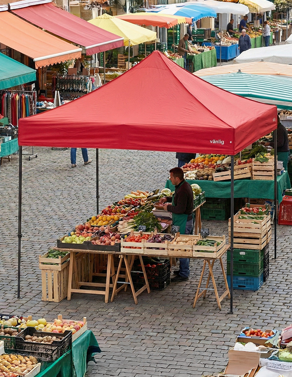 Toldo 3X3 Super Reforzado Hexagonal Rojo