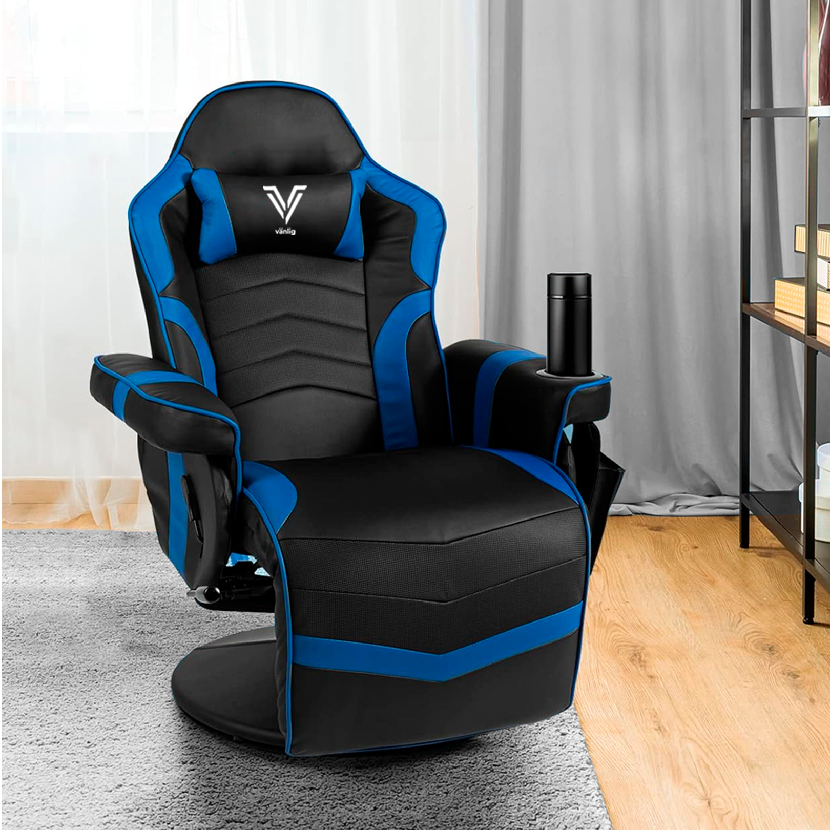 Sillón Gamer Eléctrico con Masaje Titan Azul