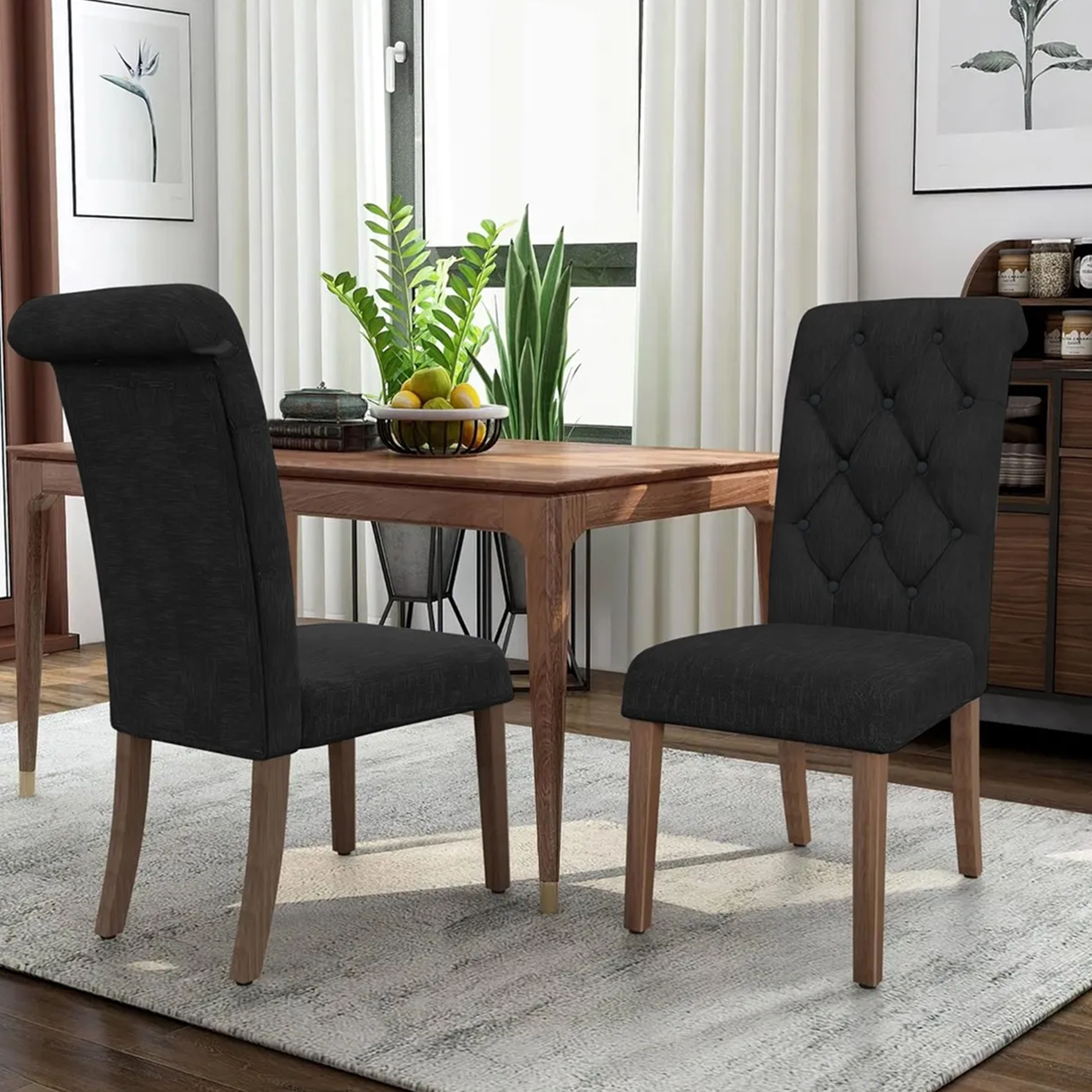 Set de Sillas de Comedor Toledo Negro (Par)