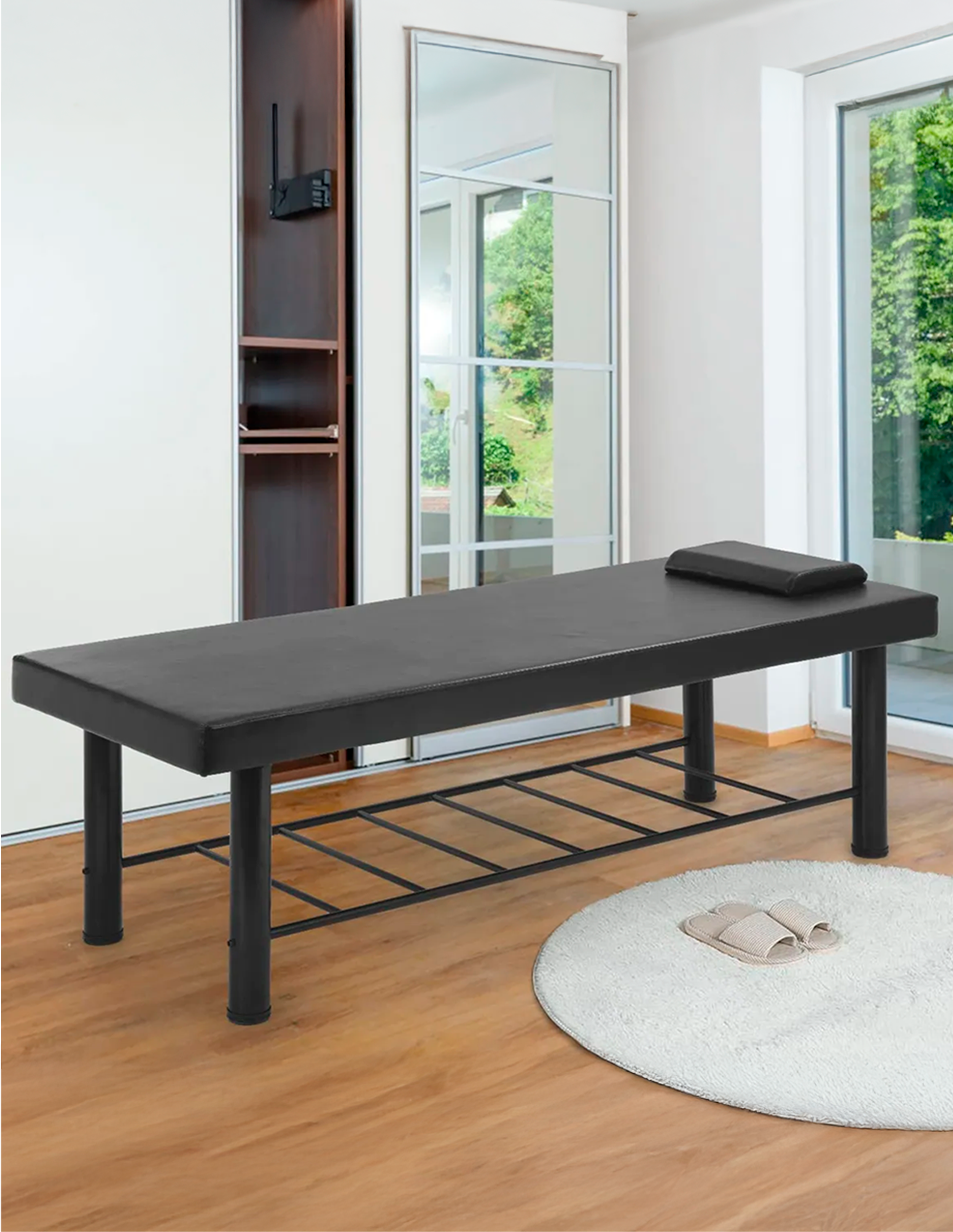 Cama De Masaje Acero Malaya Negro