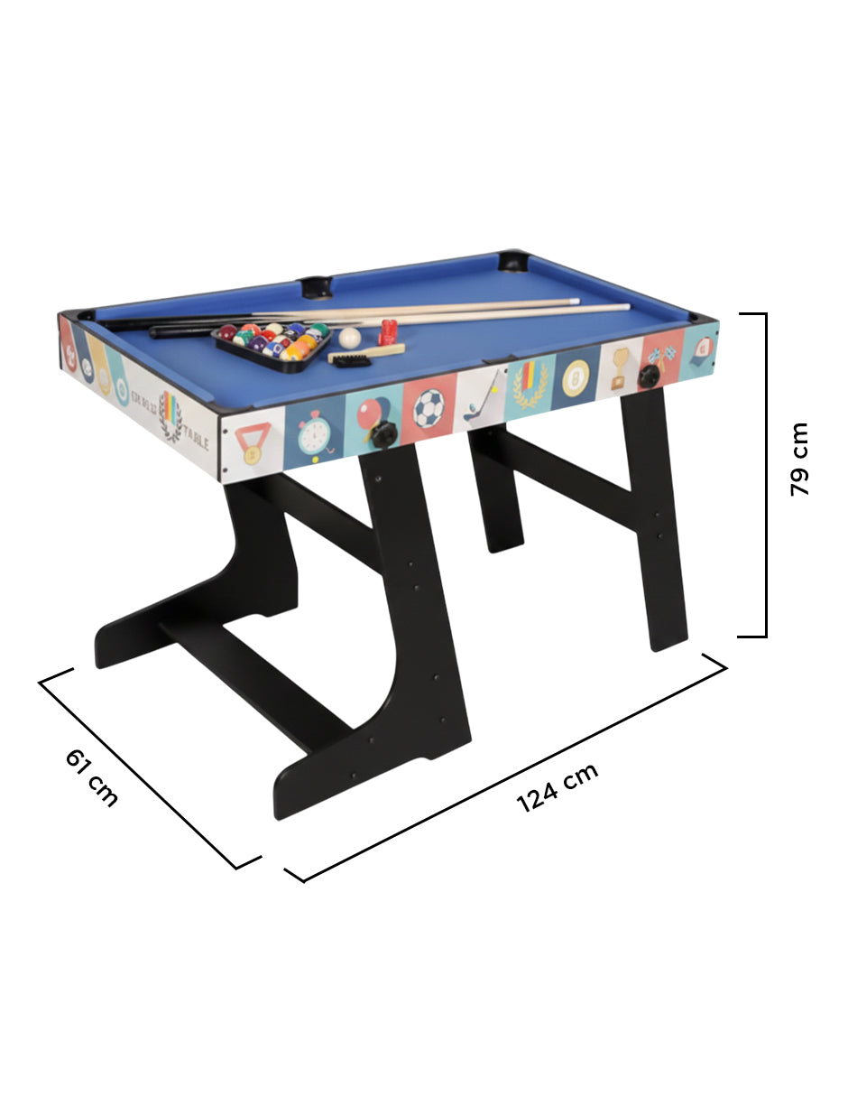 Mesa Multijuegos 4 en 1 Vanlig: Futbolito, Billar, Hockey y Ping-Pong Plegable (SUM-4824-4F)