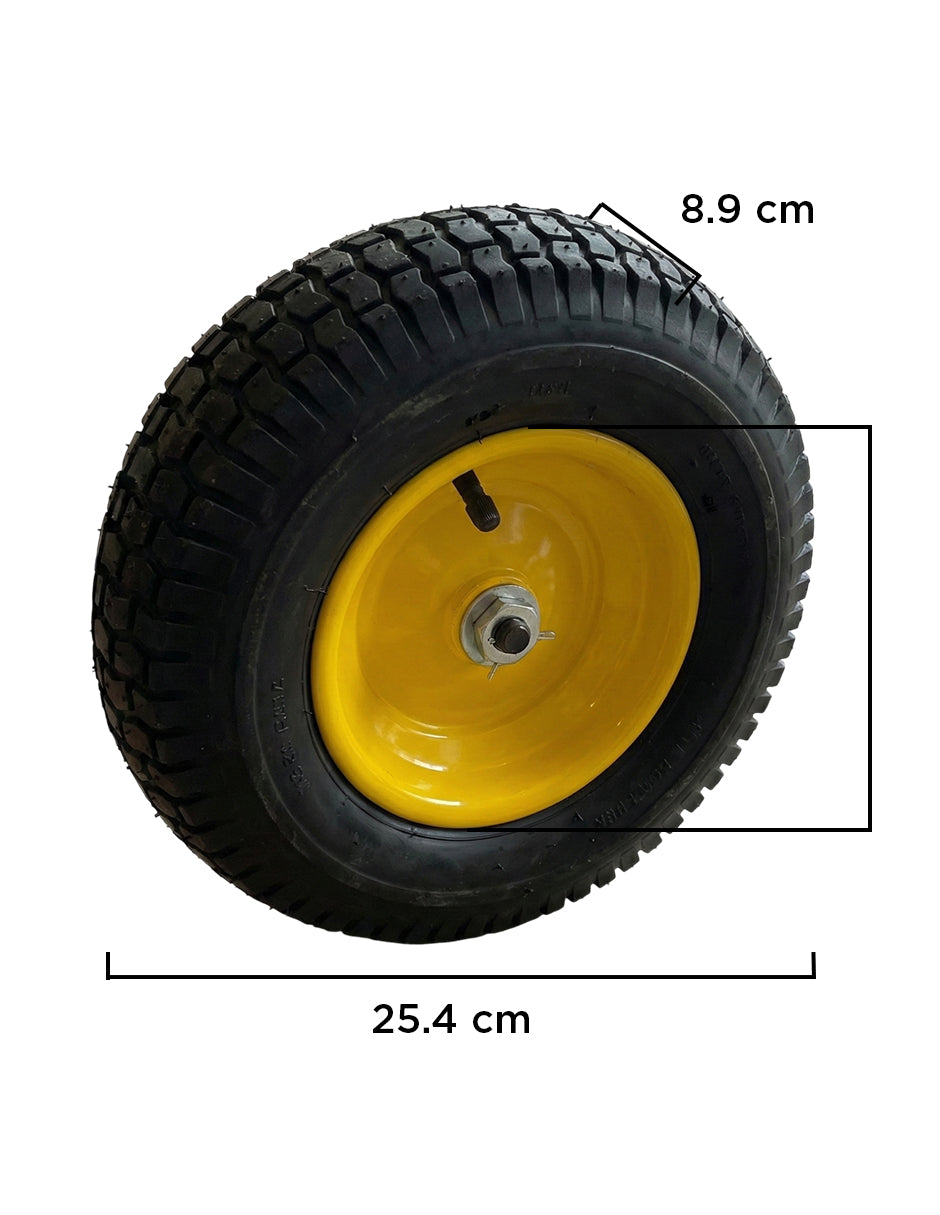 Set de 2 Ruedas de Carga de 10 Pulgadas (25.4 cm) - Neumática, Antideslizante y de Alta Resistencia