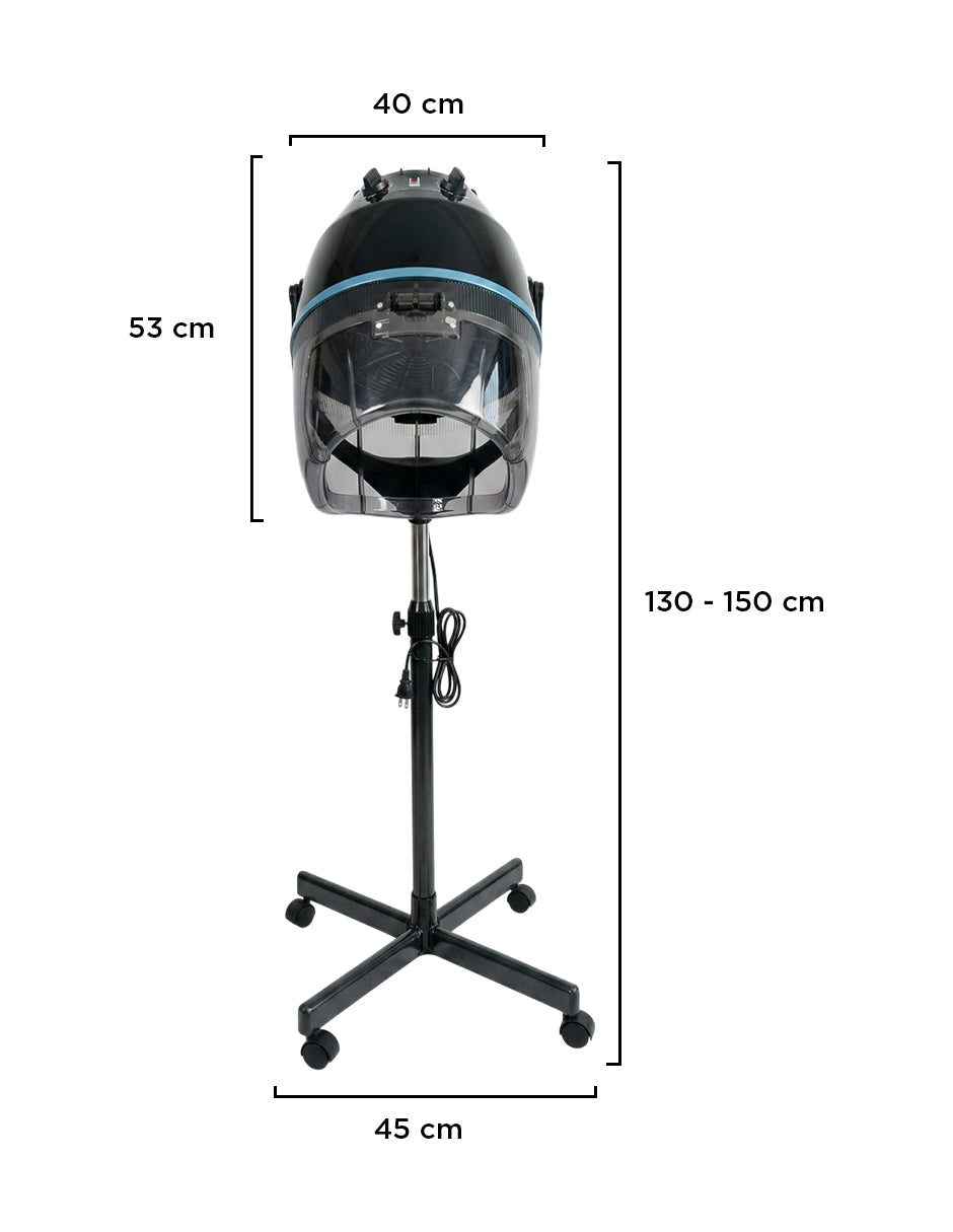 Secadora de Pelo de Pedestal Profesional Kiyomi Negra – Secador de Cabello para Salón