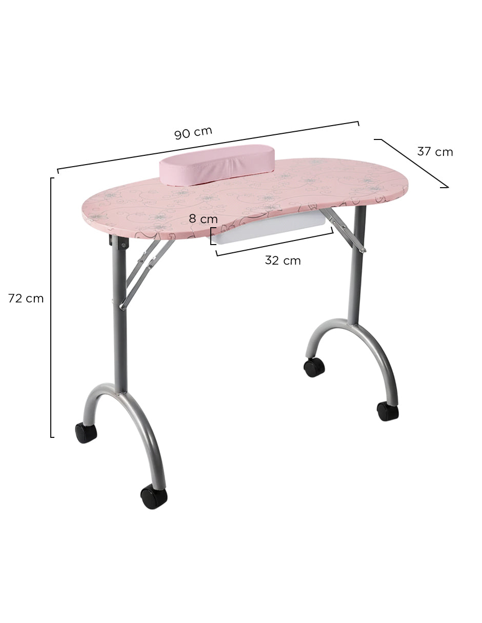 Mesa Para Uñas Baku Rosa