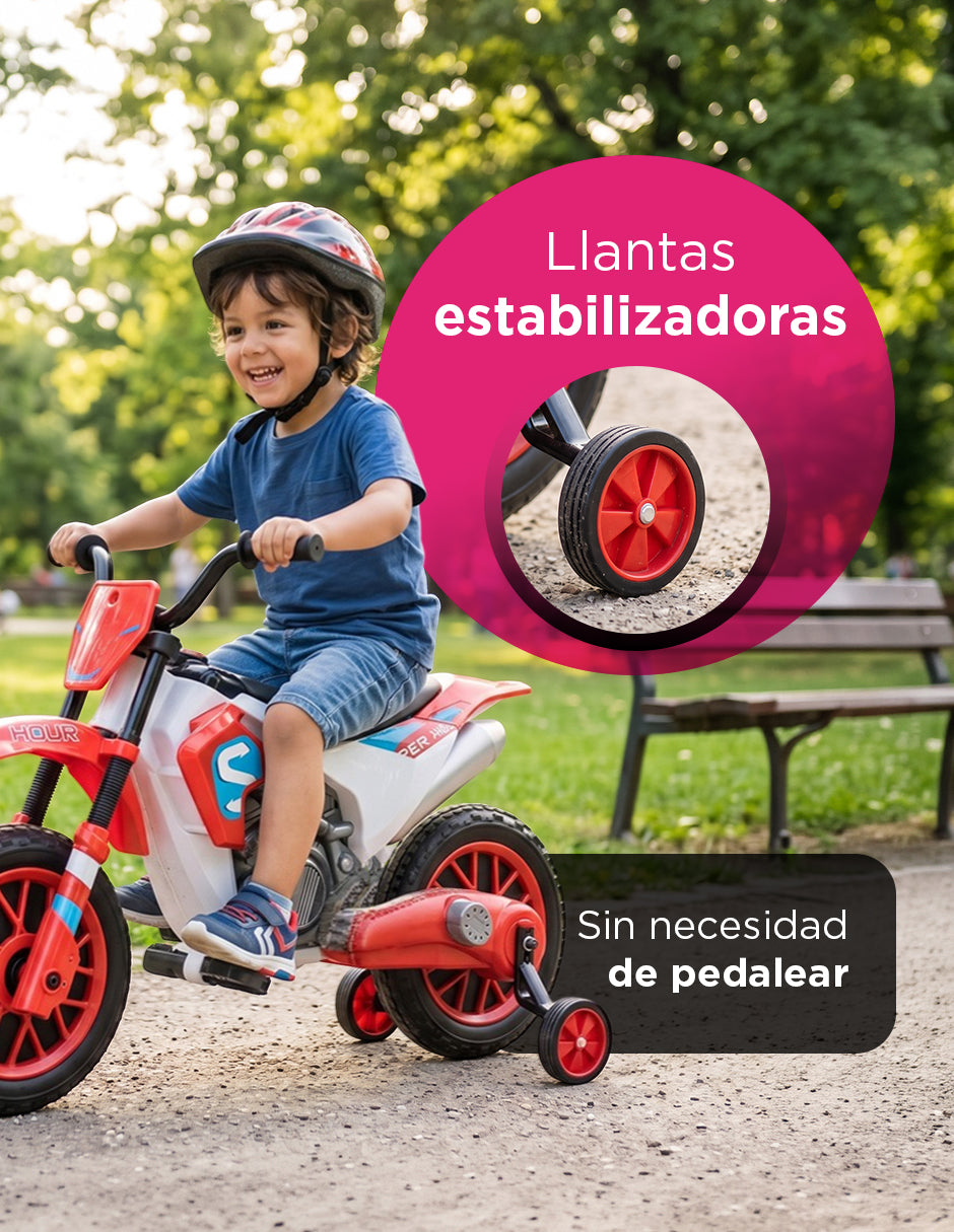 Moto Eléctrica Infantil Montable Nova 6V Vanlig Roja