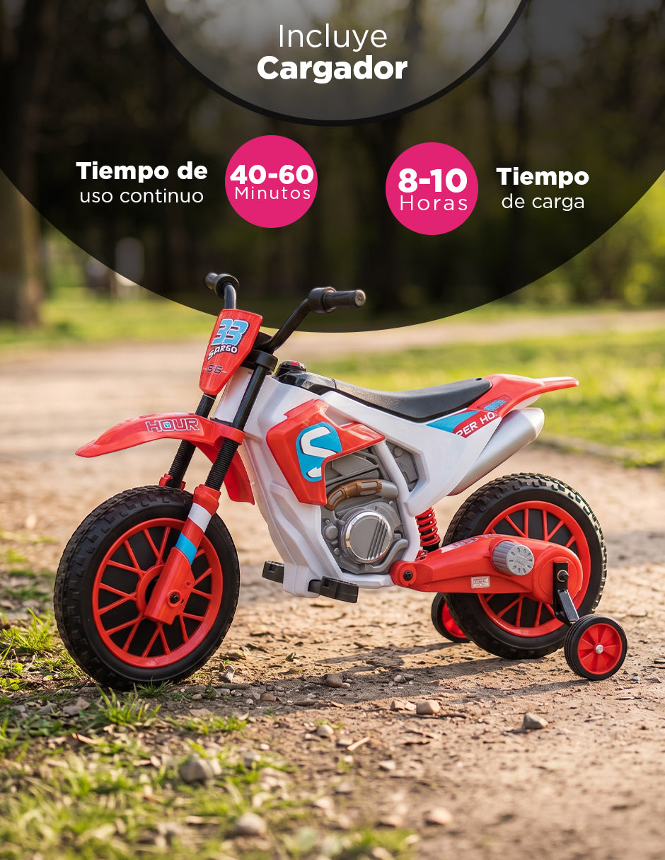 Moto Eléctrica Infantil Montable Nova 6V Vanlig Roja