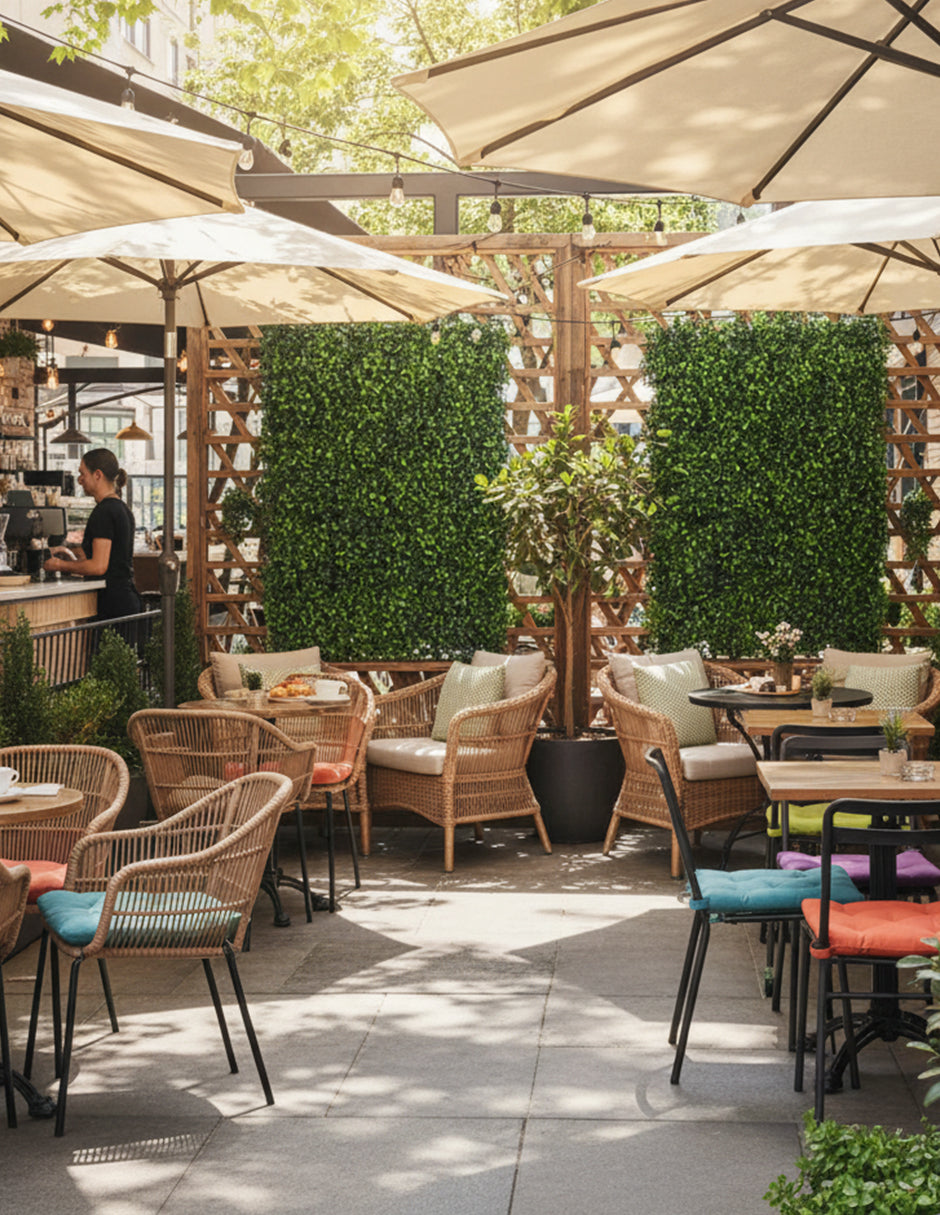 Muro Verde Follaje Artificial Sintético Pared 60 X 40 Cm (5 Piezas)